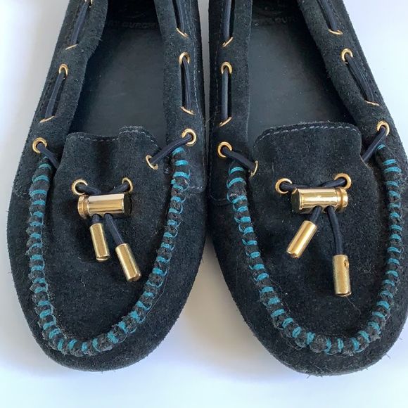 🌷❤️🌷Tory Burch driving moccasins navy blue suede 7,5US - Picture 3 of 9